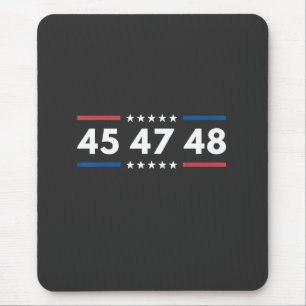 Vintage 45 47 48 Trump 2024 USA Flag President Muismat