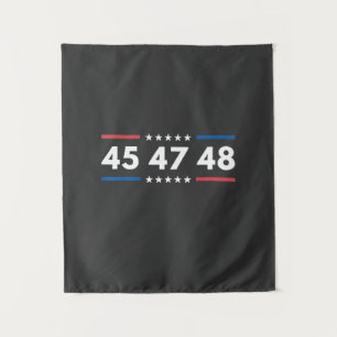 Vintage 45 47 48 Trump 2024 USA Flag President Wandkleed