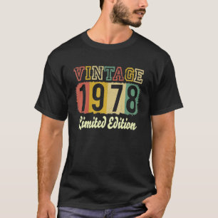Vintage 45 verjaardagsdecoraties mannen 45e verjaa t-shirt