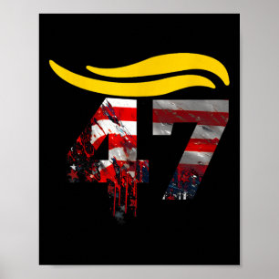 Vintage 47 Trump Haar 2 Poster