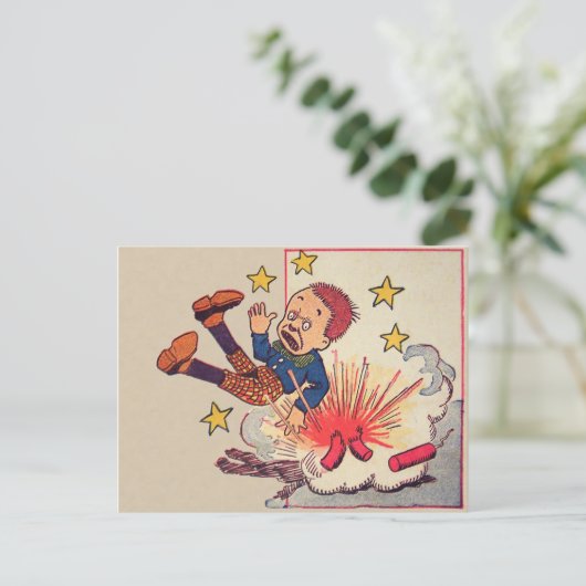 Vintage 4 juli Briefkaart (Staand voorkant)