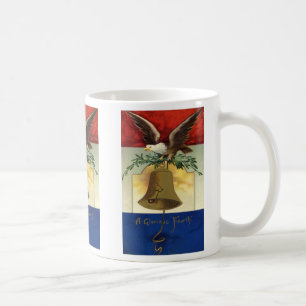 Vintage 4 juli met adelaar en Liberty Bell Koffiemok