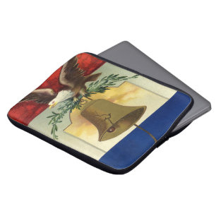 Vintage 4 juli met adelaar en Liberty Bell Laptop Sleeve