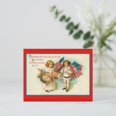 Vintage 4 juli Wenskaarten Briefkaart (Staand voorkant)