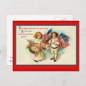 Vintage 4 juli Wenskaarten Briefkaart (Voorkant / Achterkant)