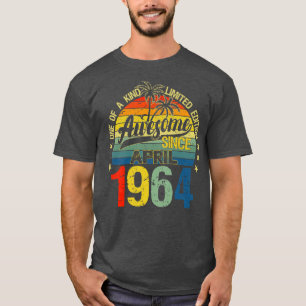 Vintage 58 jaar oud April 1964 Decoraties 58th B T-shirt