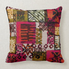 Vintage 60 jaar Hawaiian barkcloth stijl kussen