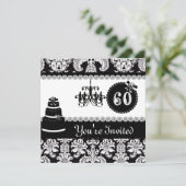 VINTAGE 60E ANNIVERSAIRE INVITATION CHIC ET BLING (Debout devant)
