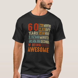 Vintage 60e verjaardag 60 jaar Jubileum huwelijk T-shirt