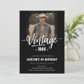 Vintage 60th Birthday  Kaart (Staand voorkant)