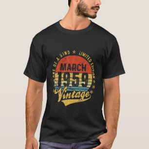 Vintage 63 jaar oud maart 1959 Decoraties 63Th B T-shirt
