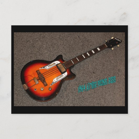 Vintage '64 Briefkaart van de vliegbaan (Voorkant)