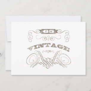 Vintage 65e verjaardag kaart