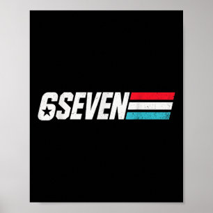 Vintage 67 Meme Retro 6 Zeven  Poster