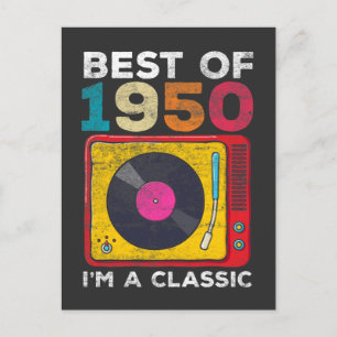 Vintage 70e verjaardag vinyls 1950 Geboren 70 Jaar Briefkaart