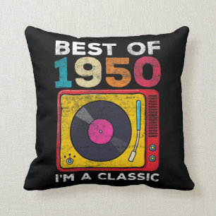 Vintage 70e verjaardag vinyls 1950 geboren 70 jaar kussen