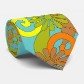 Vintage 70s Hawaii Hula Lei Stropdas Novelty Mode (Opgerold)