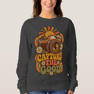 Vintage 70s Leg de goede retro camera groovy G vas Trui
