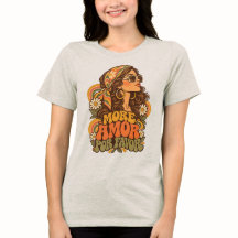 Vintage 70s Meer Amor Por Favor Hippie Meisje Groo