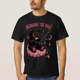 Vintage 70s 'Mending The Night' Beer Design . T-shirt
