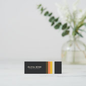 Vintage 70s Retro Stripes Mini Visitekaartje (Staand voorkant)