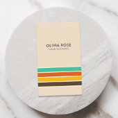 Vintage 70s Retro Stripes Visitekaartje