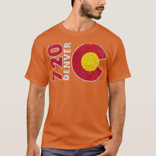 Vintage 720 Denver Colorado Vlagkaart Home T-shirt