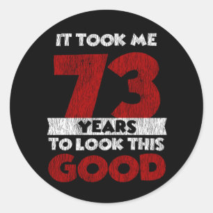 Vintage 73 Jaar Oud Funny 73e Verjaardagscadeau Ronde Sticker
