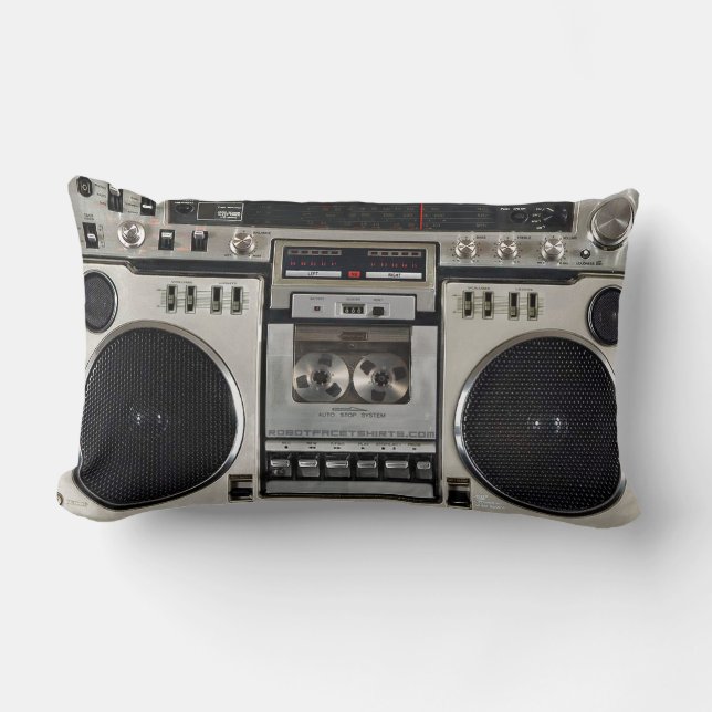 Vintage 80s Boombox Ghettoblaster Kussen (Voorkant)