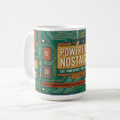 Vintage 80s computer-moederbord 'Powered By Nosta' Koffiemok (Voorkant links)