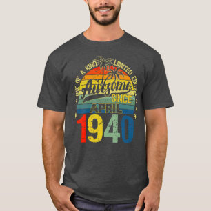 Vintage 82 jaar oud April 1940 Decoraties 82nd B T-shirt