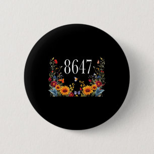 Vintage 86 47 Anti-Trump Flower President Ronde Button 5,7 Cm