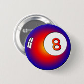 Vintage 8 Ball Ronde Button 5,7 Cm (Voorkant /achterkant)