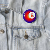 Vintage 8 Ball Ronde Button 5,7 Cm (In situ)