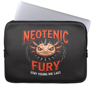 Vintage 90s Axolotl Neotenie Wrath Metaal Parodie Laptop Sleeve
