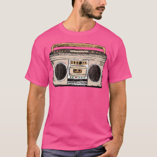 Vintage 90S Hip Hop Radio Muziek Ghetto Blaster Hi T-shirt