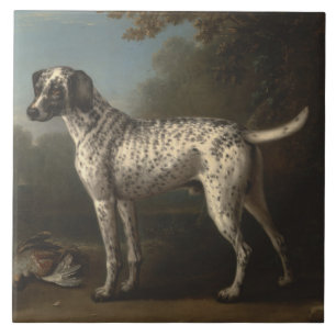 Vintage A Gray Spotted John Wootton Tegeltje