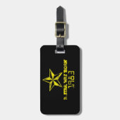 Vintage A Star Was Born 1983 Gele Ster Bagagelabel (Voorkant verticaal)