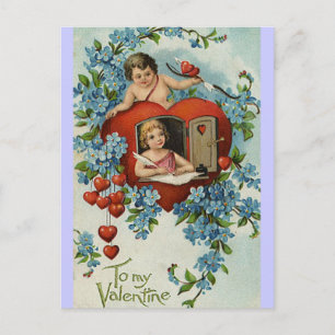 Vintage aan mijn Valentijn Feestdagenkaart