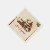 Vintage Aangepast Schrift Landelijk Gebladerte Roo Servet (Hoek)