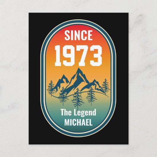 Vintage Aangepaste Verjaardag De Legende Bergstijl Briefkaart (Voorkant)