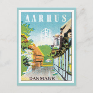 Vintage Aarhus Denemarken Briefkaart