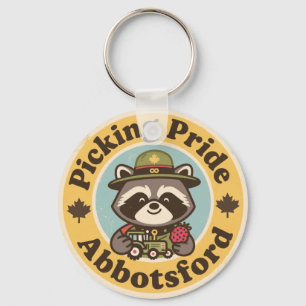 Vintage Abbotsford BC Pluk trots Sleutelhanger