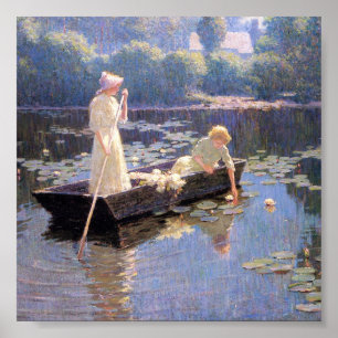 Vintage Abbott Fuller Graves Pond Lilies Poster