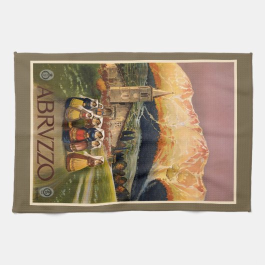Vintage Abrvzzo Italie serviette à main (Horizontal)