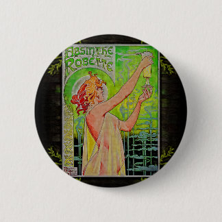Vintage Absinthe Green Fairy Poster Ronde Button 5,7 Cm