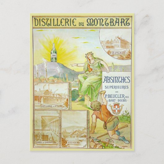 Vintage Absinthes Superieures Briefkaart (Voorkant)
