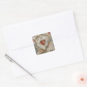Vintage Abstract Hearts - Stickers (Enveloppe)