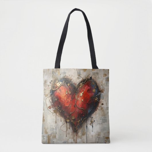 Vintage Abstract Hearts - Tote Bag (Devant)