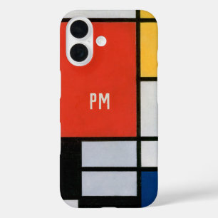 Vintage Abstracte Compositie door Piet Mondrian iPhone 16 Hoesje